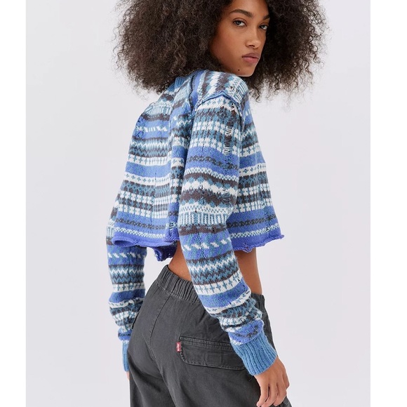 Urban Outfitters BDG Nico Distressed Cropped Jumper - Picture 3 of 13